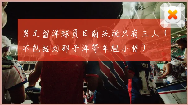 男足留洋球员目前来说只有三人（不包括刘邵子洋等年轻小将）